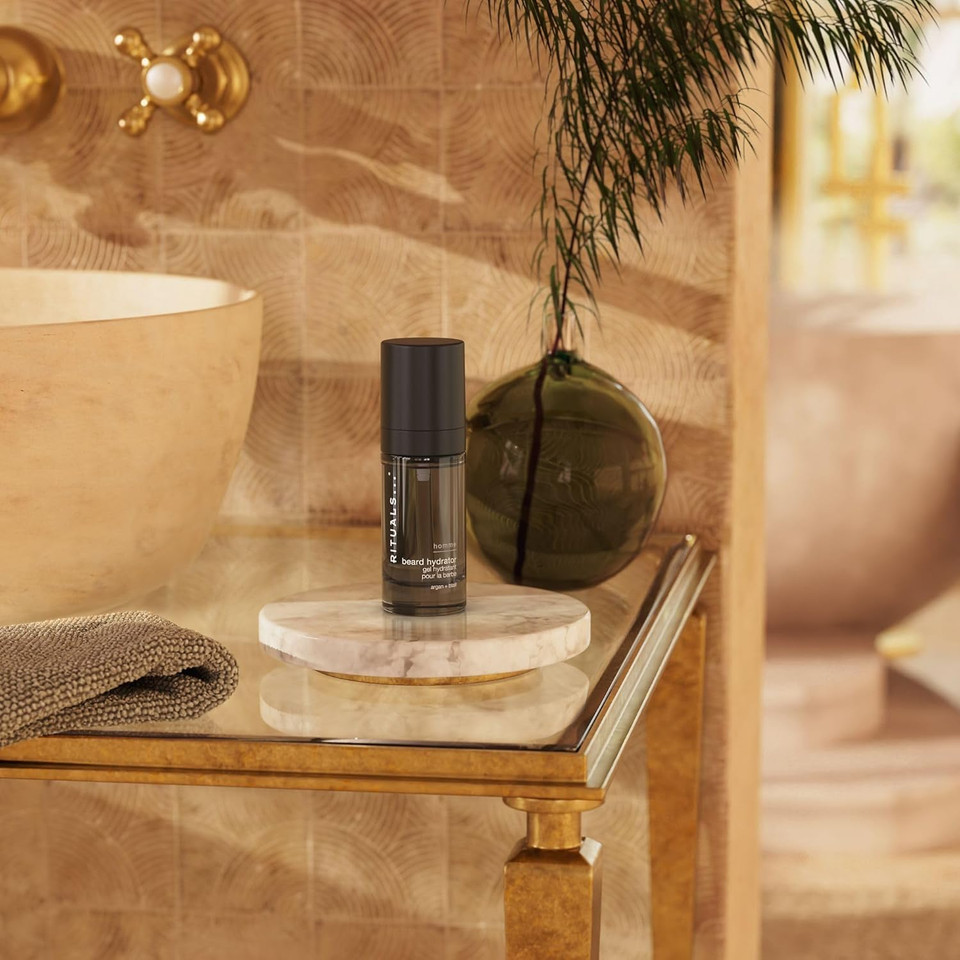 RITUALS Homme Beard Moisturiser for Men, Hydrating Beard Cream with Argan Oil and Basil, Softens and Conditions Facial Hair, Lightweight Non-Greasy Formula, 30ml