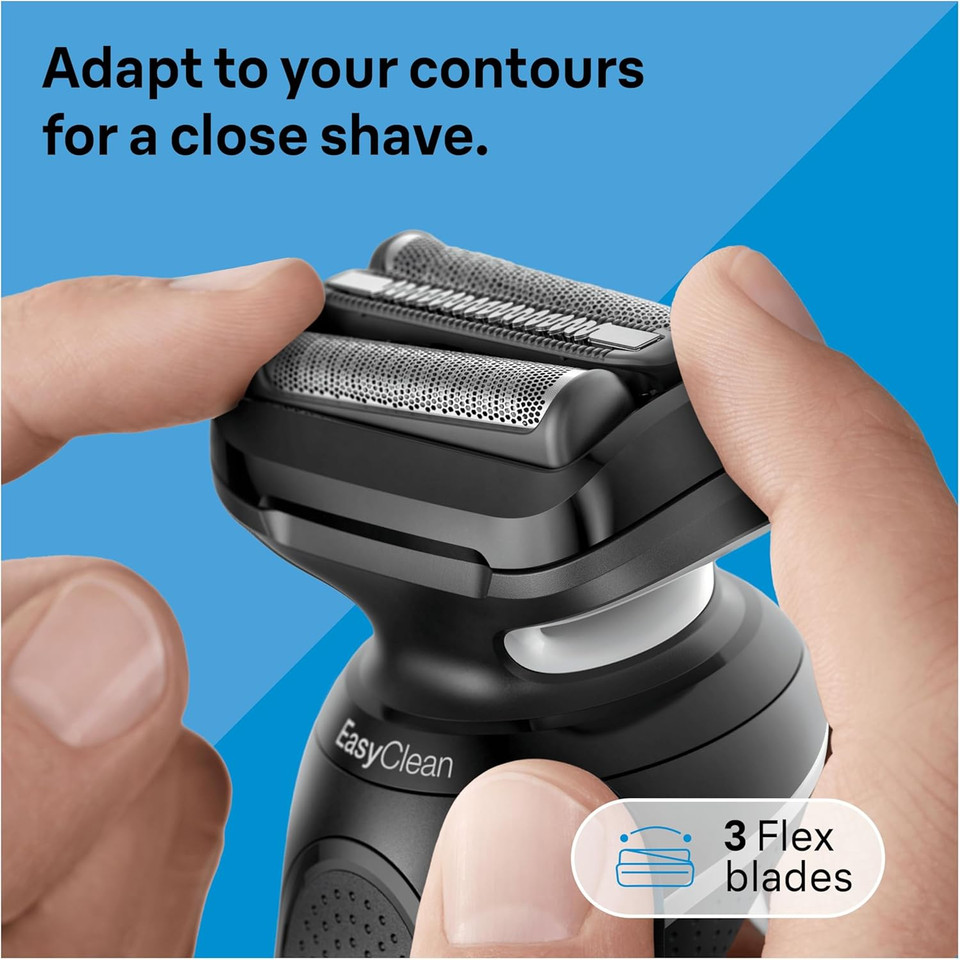 Braun Series 5 Electric Shaver, Up to 50 min, Cordless, Wet & Dry Razor for Men, 100% Waterproof, 52-N1000SI, Black