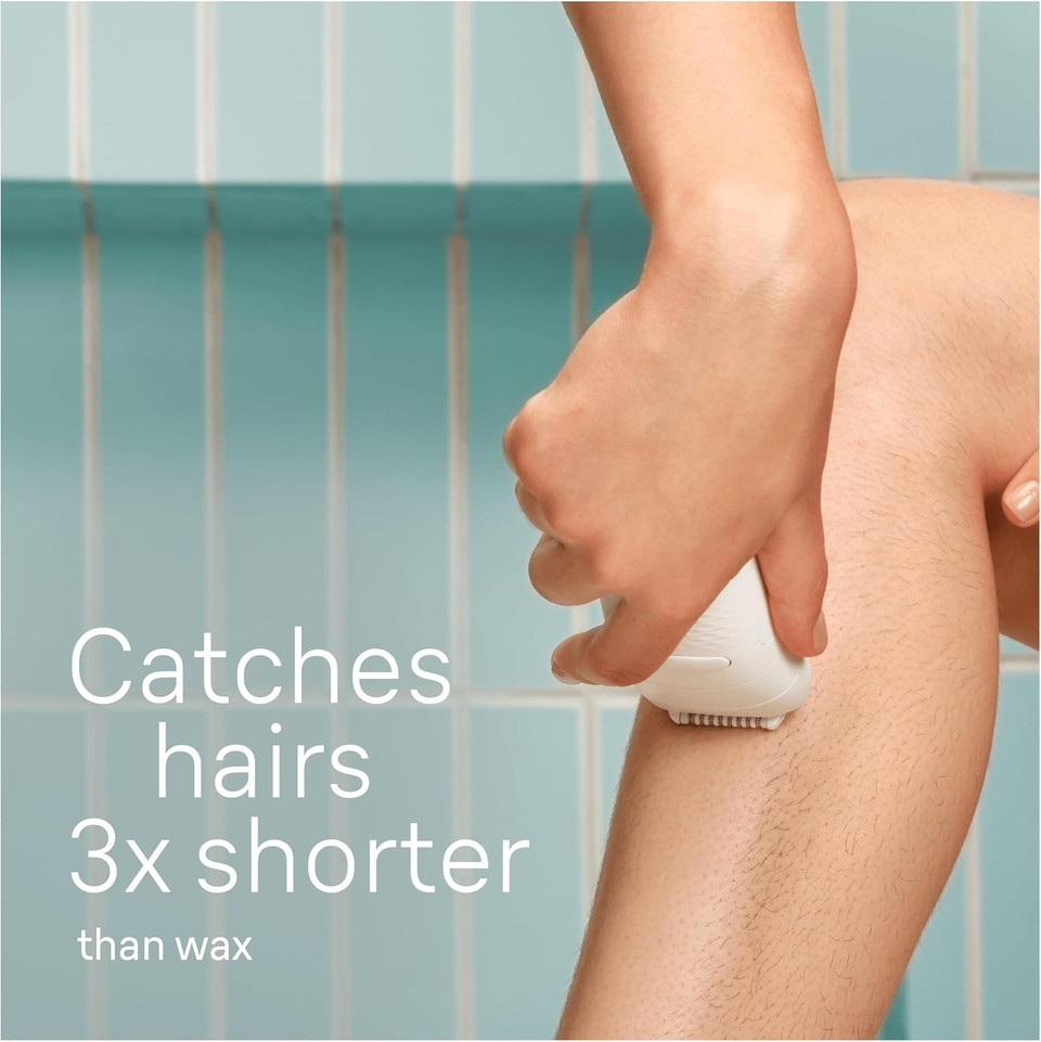 Braun Silk-épil 5, Epilator for Easy Hair Removal, Wet & Dry, Lasting Smooth Skin, with Lady Shaver, Trimmer Comb, Beginner Cap Heads & Bikini Trimmer, 5-251, White/Grey