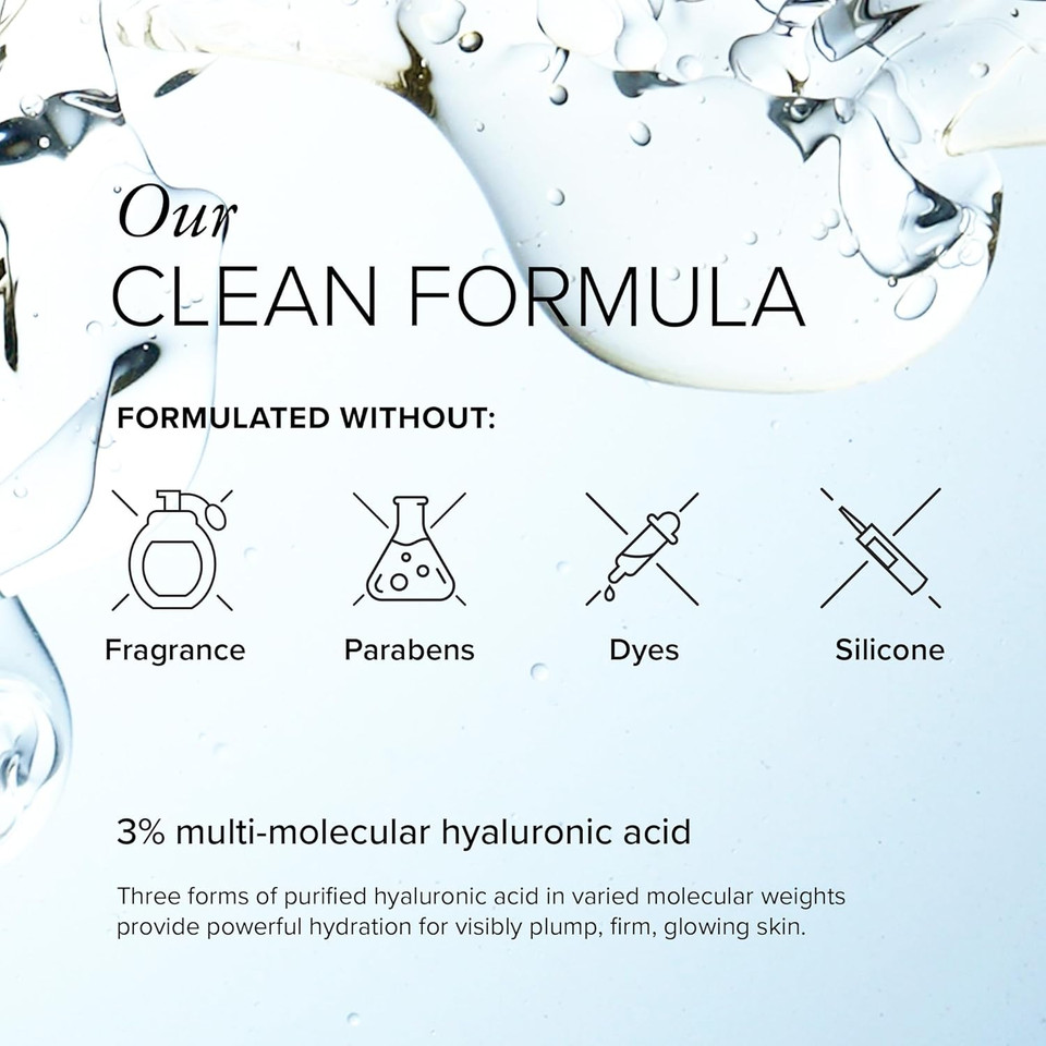 Serovital Beauty Trihydrate Concentrate - 3% Hyaluronic Acid - 3 Forms - Anti Aging Serum For Women - Pure Hyaluronic Acid - Deep Hydration Serum For Face - Facial Hydration, 1 Fl Oz