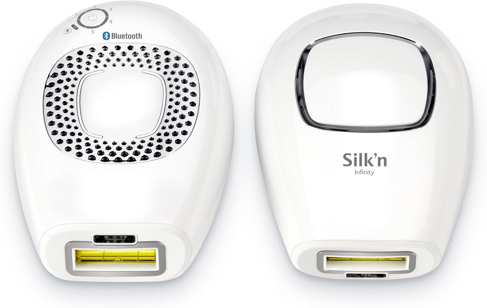 Silk'n Permanent Hair Remover for Light to Dark Skin, 400,000 Light Pulses, Pulse and Sliding Technology, eHPL, Infinity, White, INF1PE1001