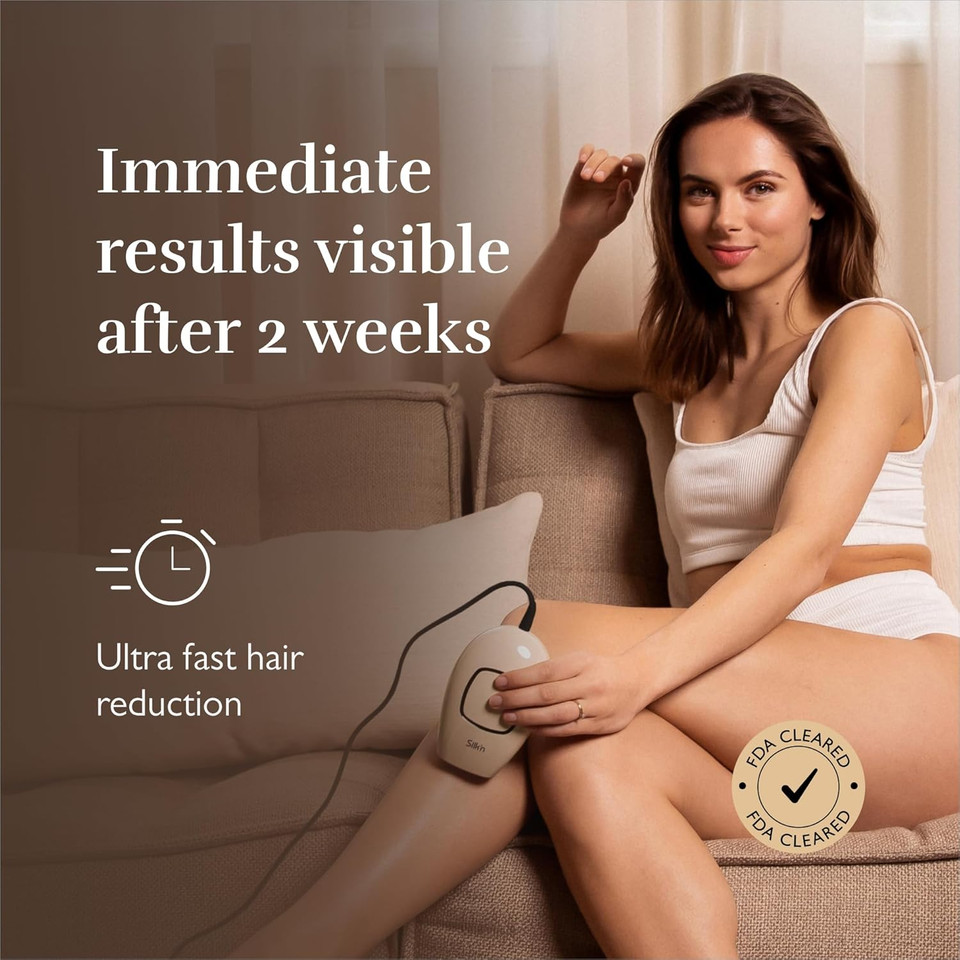 Silk'n Hair Remover for Women and Men - Infinity Fast - IPL Hair Removal Device with eHPL Technology - for Facial Hair, Bikini line and Rest of Body - Suitable or All Skin Tones - Ultra-Fast - Rose