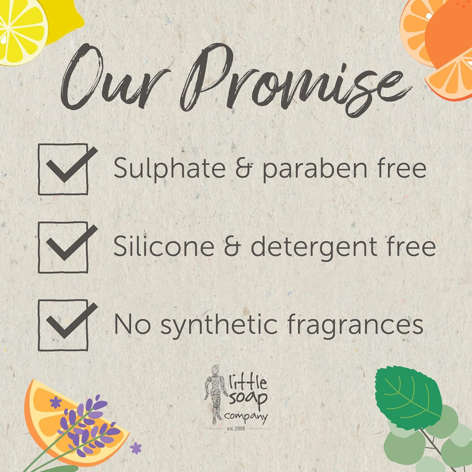 Little Soap Company Naturals Range - Bar Soap | Vegan, Cruelty Free, No SLS or Parabens, Refreshing Cleansing Soap bars, Natural Eco Friendly Body & Hand Soap, 100g (Citrus & Lavender) (Pack of 2)