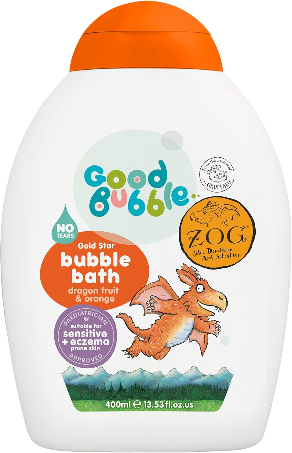 Good Bubble Room On The Broom Bubble Bath With Pumpkin & Wild Lily - 400ml Tear-Free Baby Bubble Bath For Sensitive & Eczema-Prone Skin - Vegan-Friendly for Toddlers