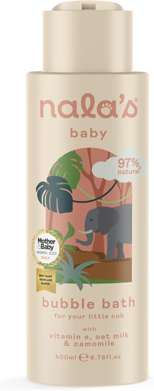 Nala's Baby Bubble Bath | Award-Winning |97% Natural | Dermatologically-Tested and Paediatrician-Approved | Soothing Oat Milk, Camomile and Vitamin E| Vegan | 200ml | Nalas Baby