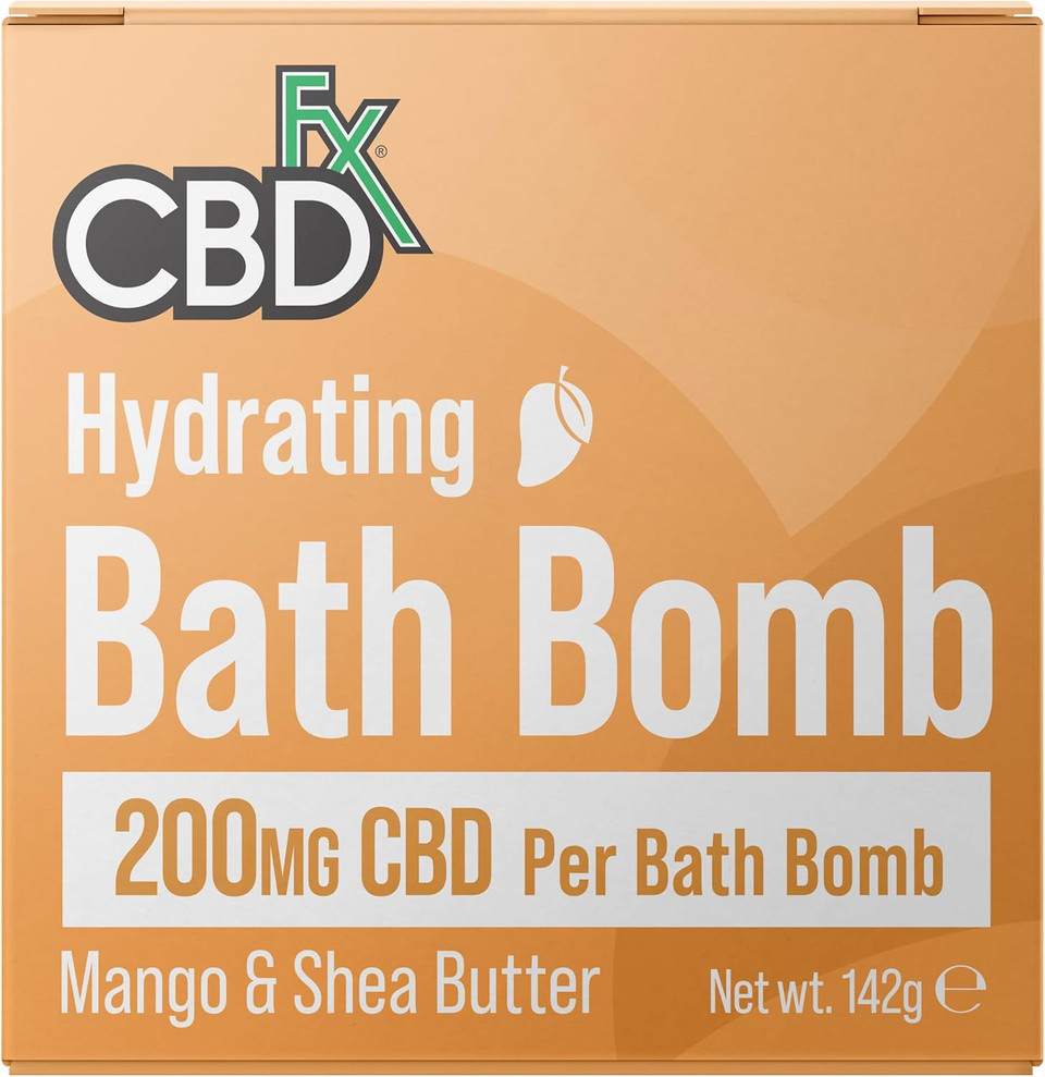 CBDfx 200mg CBD High Strength Hydrating CBD Oil Bath Bomb with Mango & Shea Butter Vegan, Cruelty-Free, Single Bath Bomb CBDfx 200mg CBD High Strength Hydrating CBD Oil Bath Bomb with Mango & Shea Butter Vegan, Cruelty-Free, Single Bath Bomb