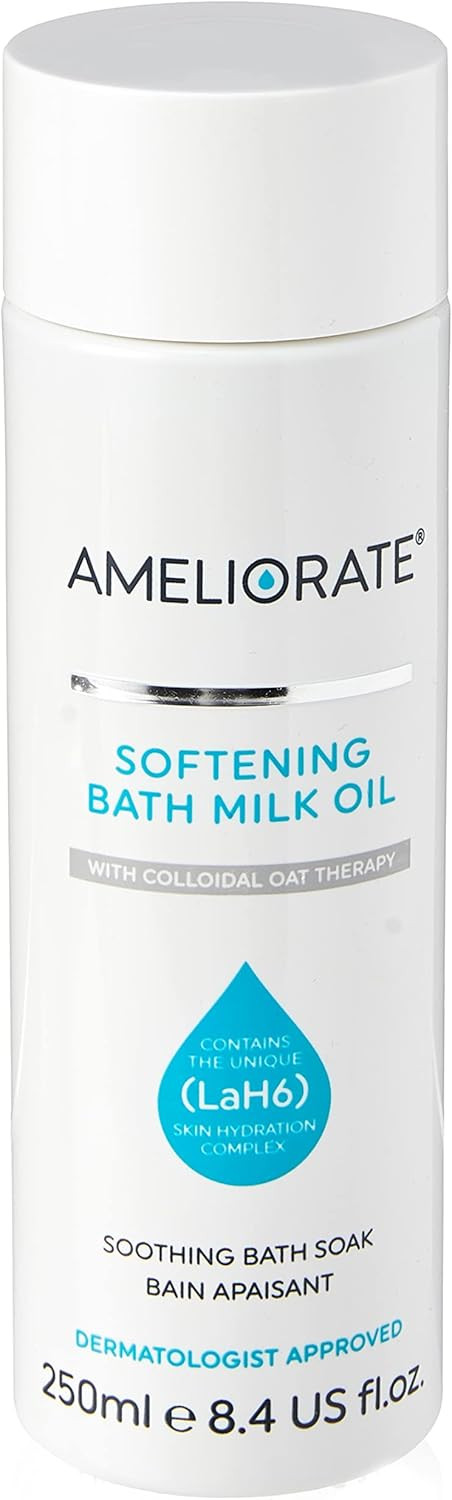 Ameliorate Softening Bath Milk Oil 250ml | Lab6, Collodial Oat, Lactic Acid | Dermatologically tested
