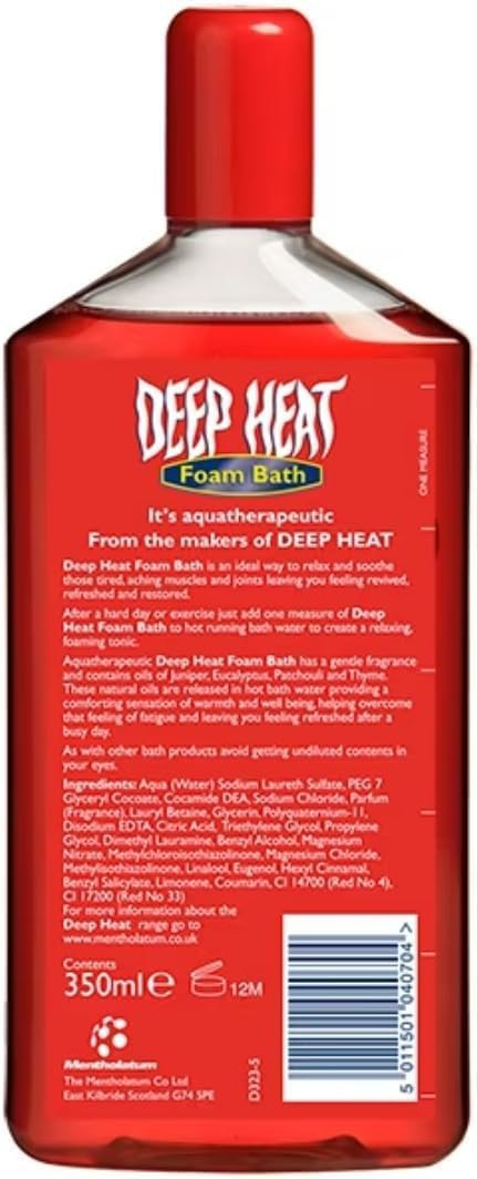 Deep Heat Foam Bath, Relaxes, Restores and Revives, 350 ml (Pack of 1)