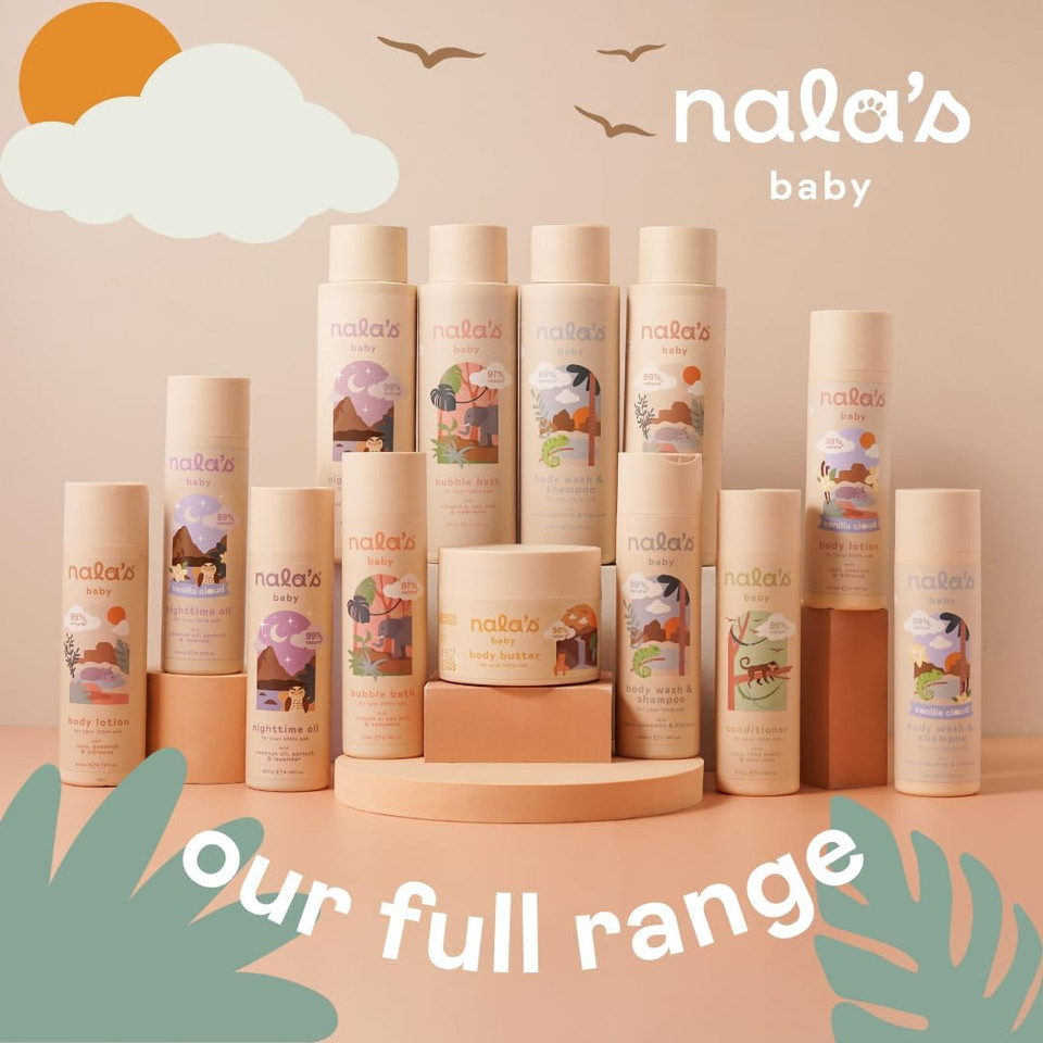 Nala's Baby Bubble Bath | Award-Winning | 97% Natural | Dermatologically-Tested and Paediatrician-Approved | Soothing Oat Milk, Camomile and Vitamin E | Vegan | 400ml | Nalas Baby