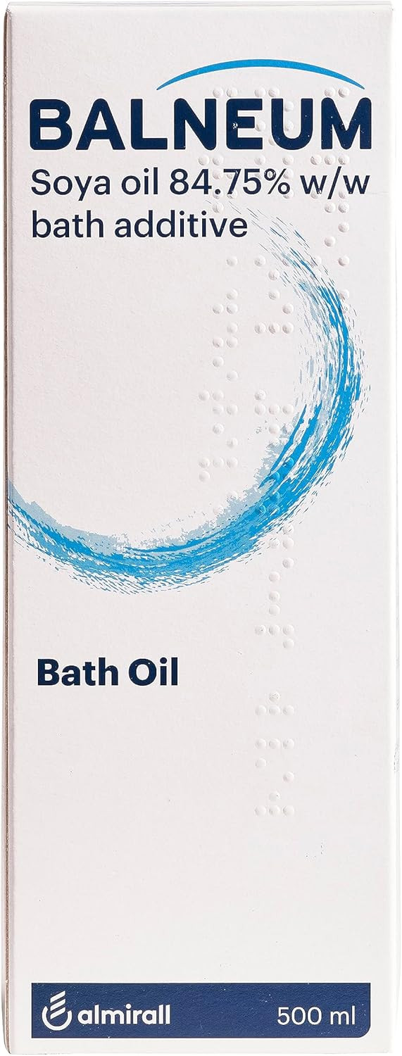 Balneum Medicinal Bath Oil - Nourishing SOYA Oil Emollient for Healthy Skin - Moisturises, Hydrates and Protects - Suitable for Dry Skin Conditions - for Men and Women - 500ml