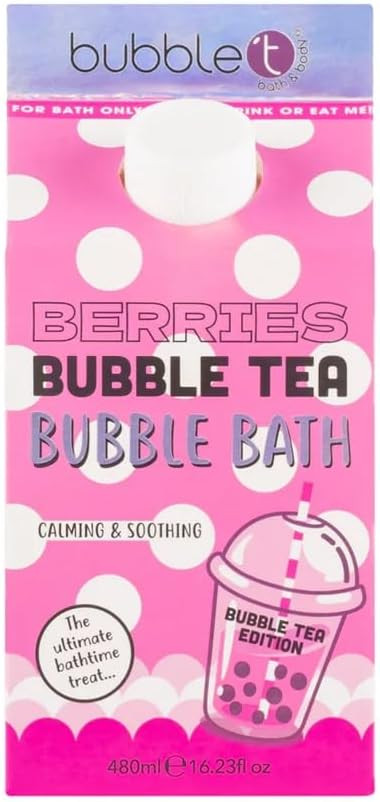 Bubble T Cosmetics Bubble Bath Matcha Tea Scent 480ml 3-Pack, Suitable for All Skin Types