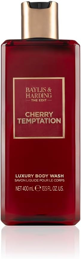 Baylis & Harding The Edit Cherry Temptation 2 Bottle Set, 400 ml Hand Wash & 400 ml Hand Lotion - Vegan Friendly (Pack of 1)