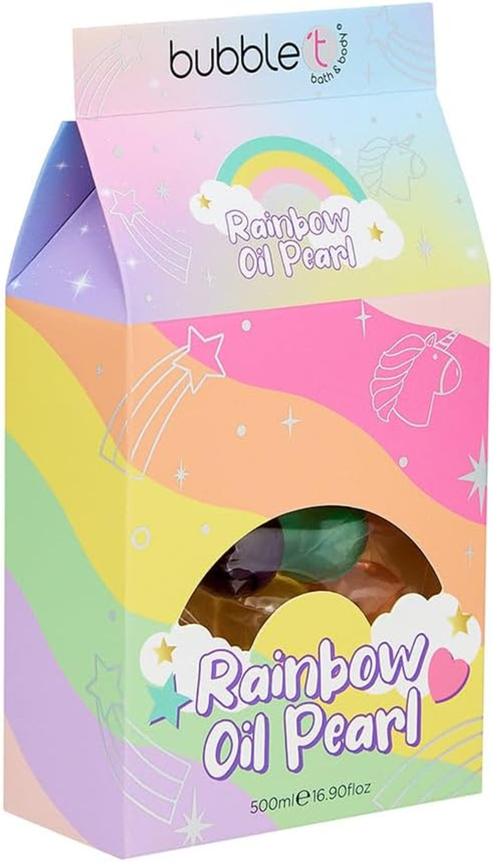 Bubble T Cosmetics Rainbow Melting Bath Oil Pearls (15 x 4g)