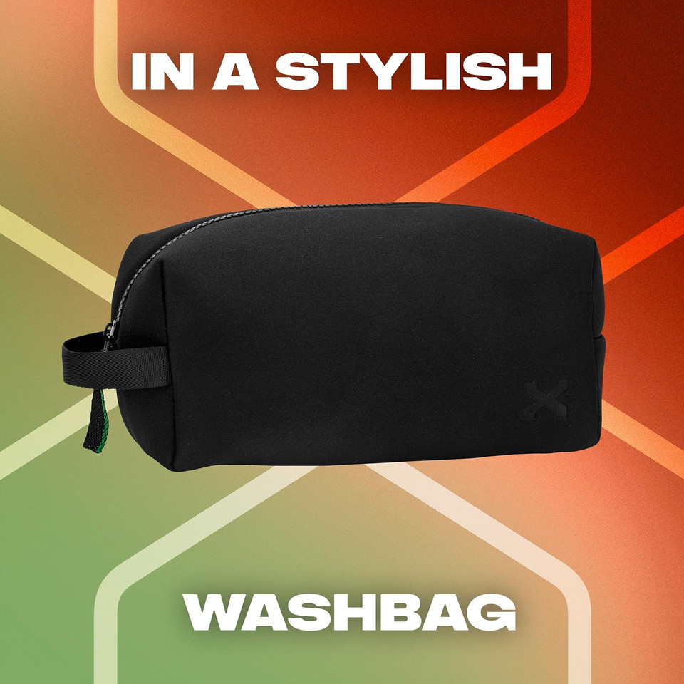 Lynx Africa THE TRIFECTA 48H Protection Body Spray 150ml, 12H Refreshing Body Wash 225ml and 72H Protection Anti Perspirant 150ml 3 Pieces Gift Set for Him with Washbag