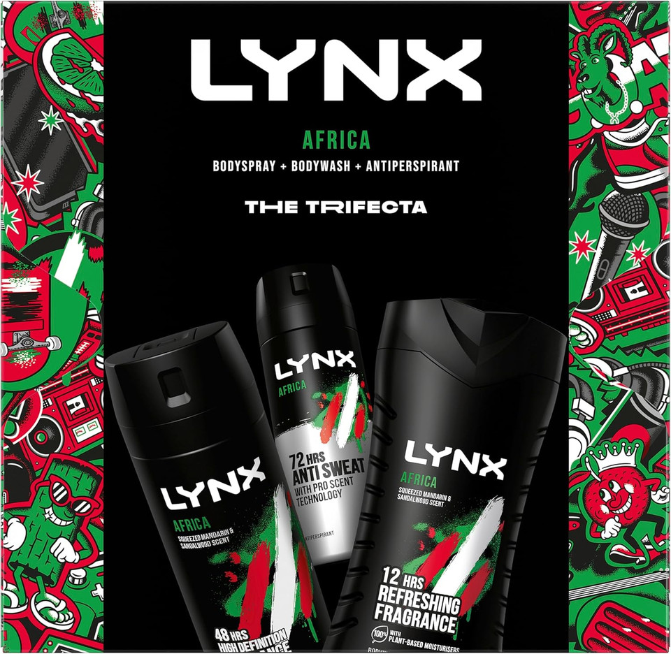 LYNX All Stars Trio Deodorant Gift Set Body Wash, Body Spray & Anti-Perspirant perfect gifts for him 3 piece