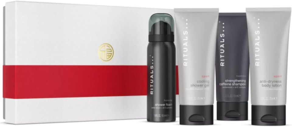 RITUALS Gift Set for Men from The Homme Collection - Shower Foam, Shampoo, Shower Gel, Body Lotion  Small