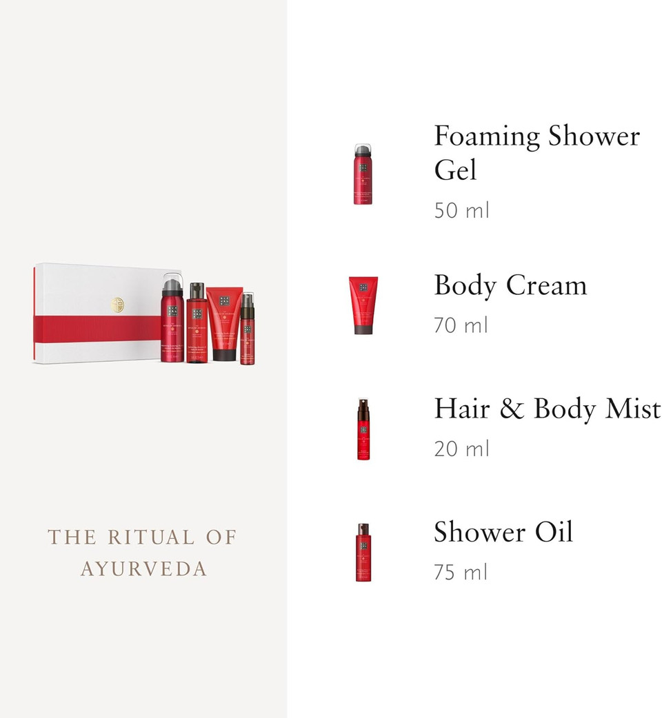 RITUALS Gift Set The Ritual of Ayurveda Small - Home and Skincare Products Enriched with Indian Rose and Sweet Almond Oil - Bath Gift Box with Balancing and Soothing Properties