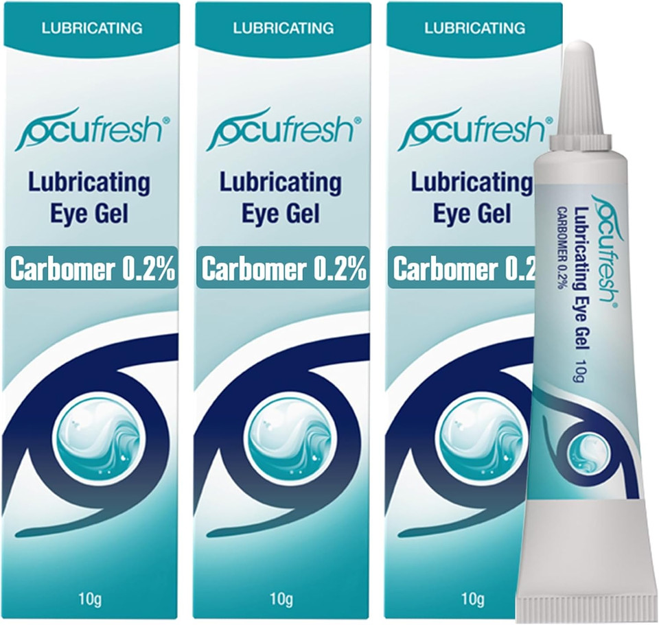Ocufresh CARBOMER 0.2% Lubricating Eye Gel | Eye Gel Drops for Tired & Dry Eyes | Night Relief, 10G (Pack of 1)
