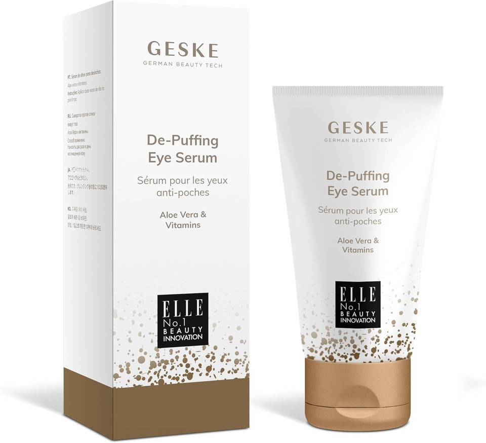 GESKE | De-Puffing Eye Serum | For dark circles & swollen eyes | With aloe vera | Beauty Serum | smooths the eye area | Vegan Formula without animal testing | Complements GESKE SmartAppGuided Devices