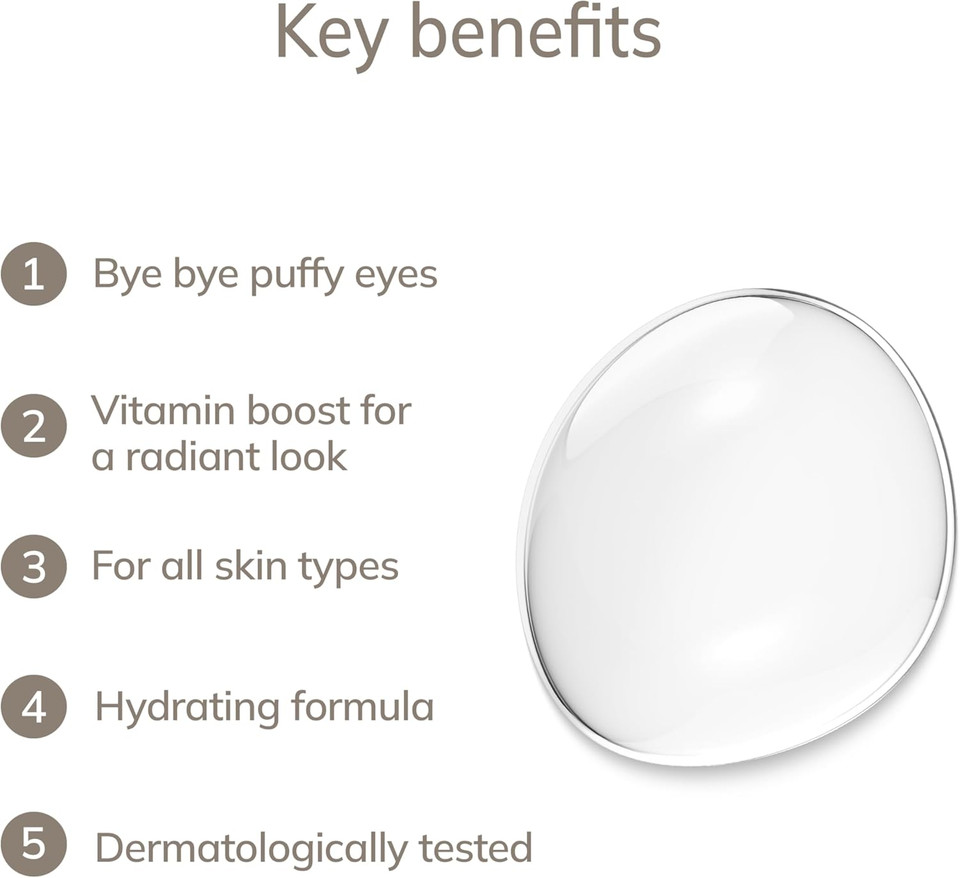 GESKE | De-Puffing Eye Serum | For dark circles & swollen eyes | With aloe vera | Beauty Serum | smooths the eye area | Vegan Formula without animal testing | Complements GESKE SmartAppGuided Devices