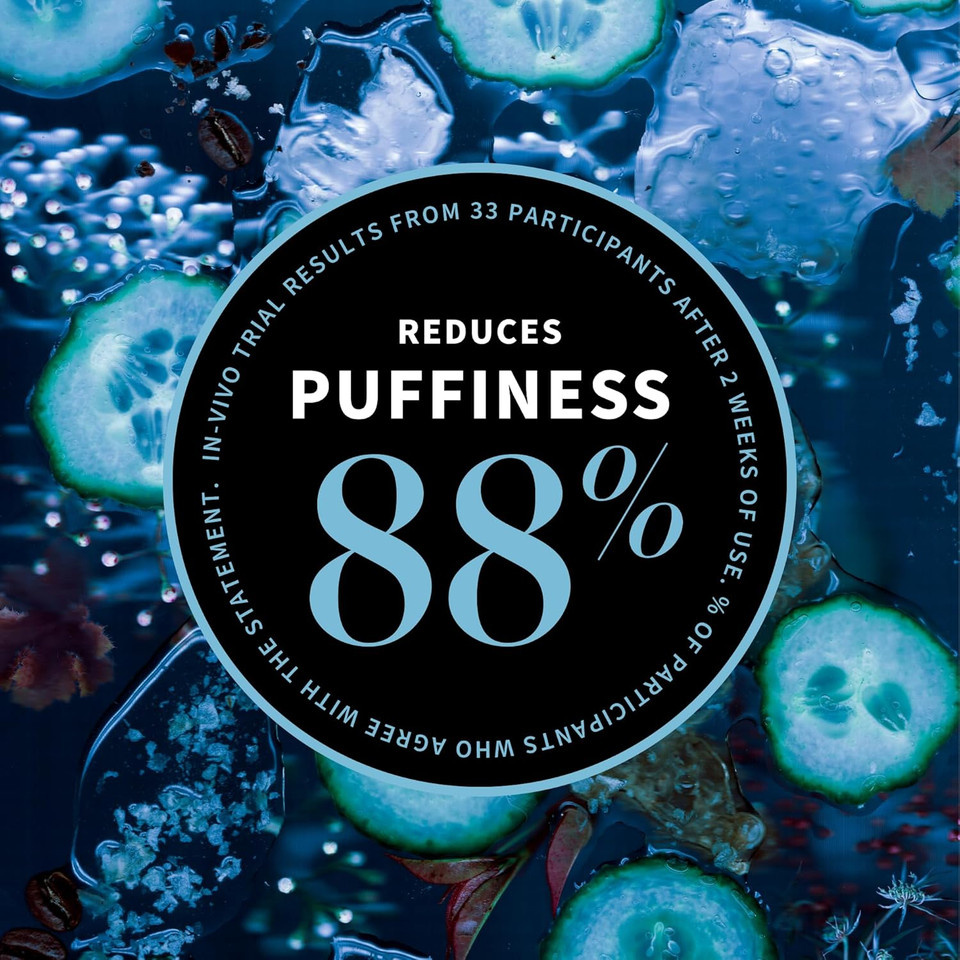 Anoint H2O De-Puffing Eye Gel  Hydrating Eye Gel for Puffy Eyes, Dark Circles & Eye Bags  Coffee, Cucumber & Manuka Honey  All Skin Types  30ml