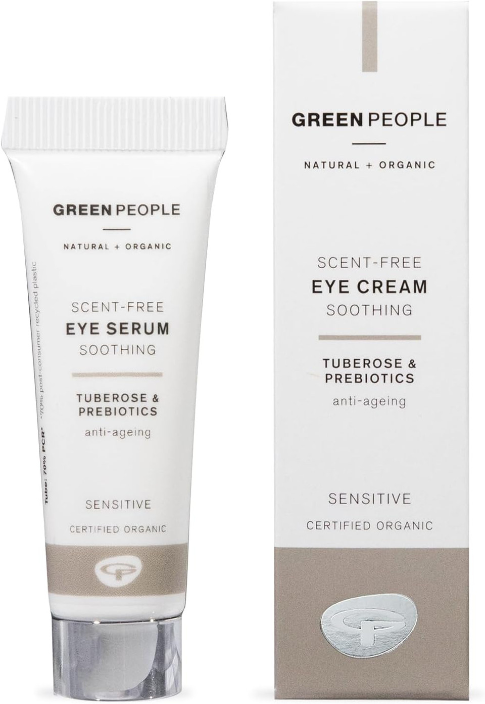 Green People Scent Free Anti-Ageing Eye Cream - Fragrance Free, Suitable for Sensitive Skin - Organic, Cruelty Free & Vegan, 10ml