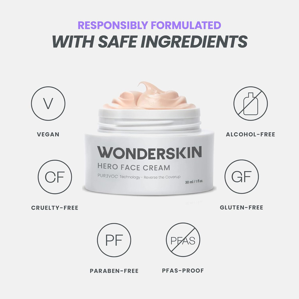 Wonderskin Purevoc Eye Cream for Dark Circles and Puffiness 0.5 Oz - Under Eye Cream for Women and Men with Mango & Shea Butter, Squalane - Fragrance-Free