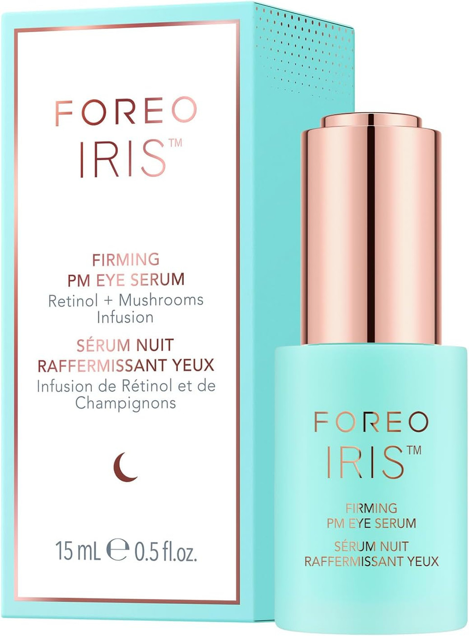 FOREO IRIS Firming Eye Serum - Retinol Serum- Mushroom Extract - Bakuchiol - Eye Cream for Dark Circles and Puffy Eyes - Dark Circles Under Eye Treatment - Travel size - 15ml