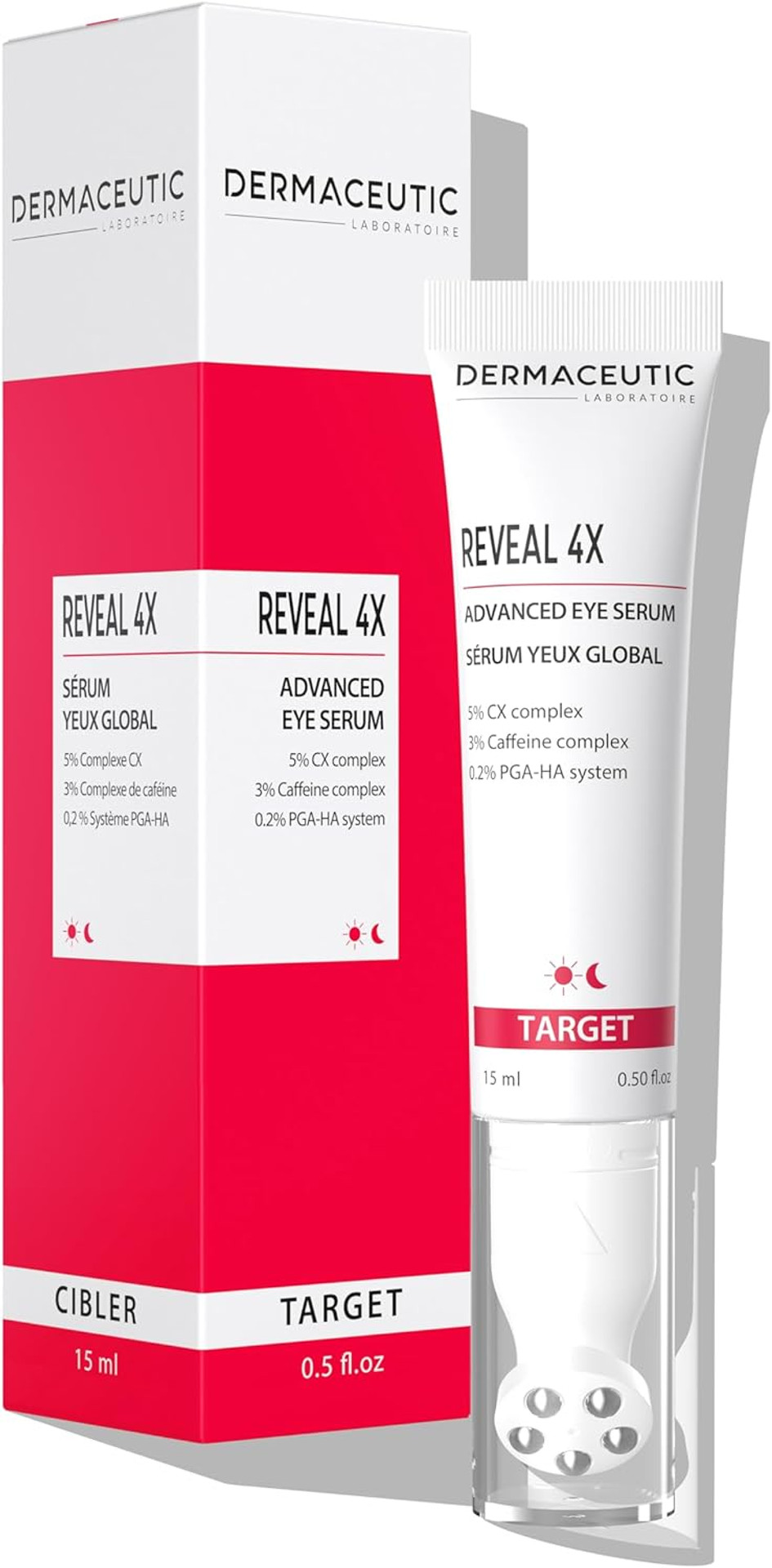 Reveal 4X by Dermaceutic Advanced Eye Serum with CX complex and Caffeine Complex - 15 ml