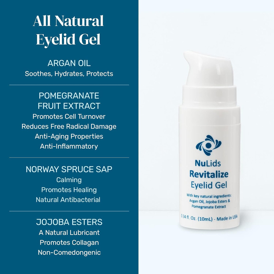 Nulids Revitalize Gel - 6 Bottles - Revitalizing Gel for Nulids Device That Soothes to Improve Dry Eyes - Daily Eyelid Therapy