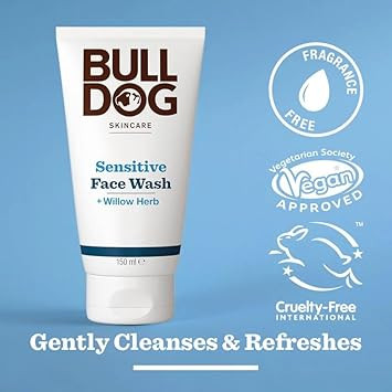 BULLDOG SKINCARE - Sensitive Face Wash For Men Cleanser for Sensitive Skin 150 ml