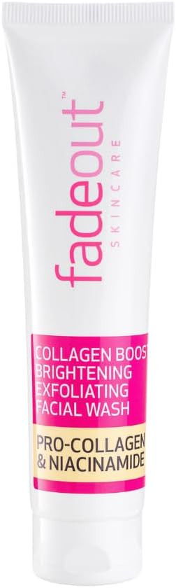Fade Out Collagen Boost Brightening Facial Wash, Exfoliating Cleanser with Micro Cranberry, ProCol1+ and Niacinamide  100ml