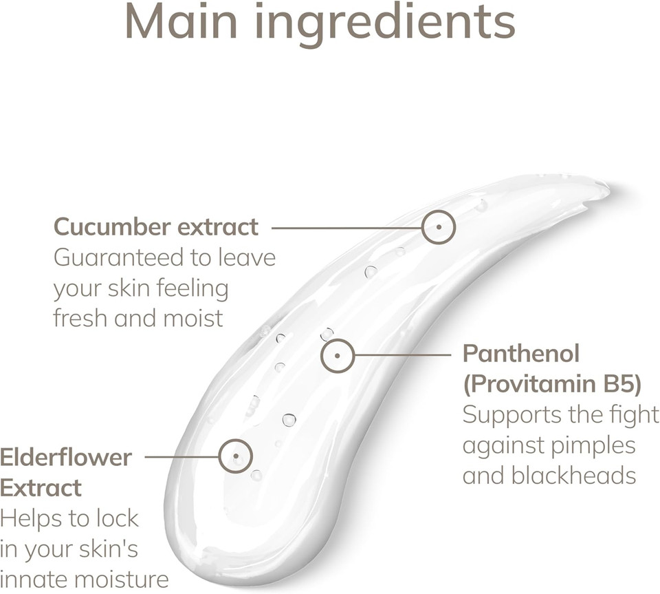 GESKE | Hydrating Cleanser | GESKE SmartAppGuided facial brushes | Cucumber & Elderberry Extract, Vitamin E & Provitamin B5 | impure skin | Daily | All Skin Types | Vegan | Without animal testing