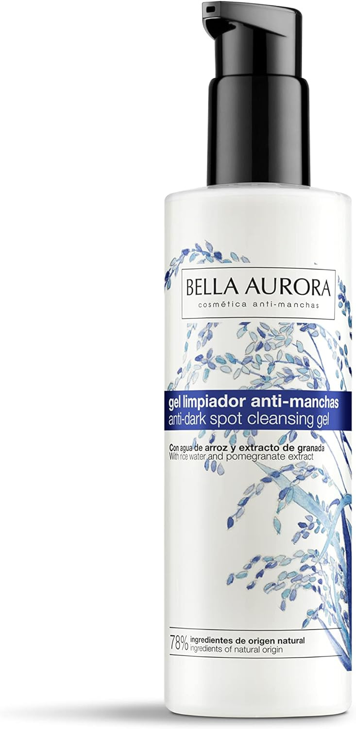 BELLA AURORA - Anti-blemish Facial Cleansing Gel 200 ml, Cleanses and Removes Makeup, for All Skin Types, Brightens, Evens and Lightens the Skin, Gently Exfoliates, Soft and Comfortable Skin