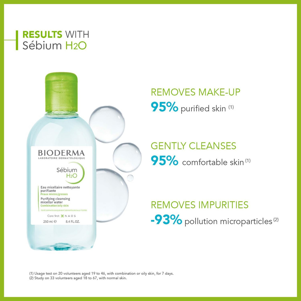 Bioderma Sebium H2O Purifying Cleansing Micelle Solution (for Combination/Oily Skin), 100 ml