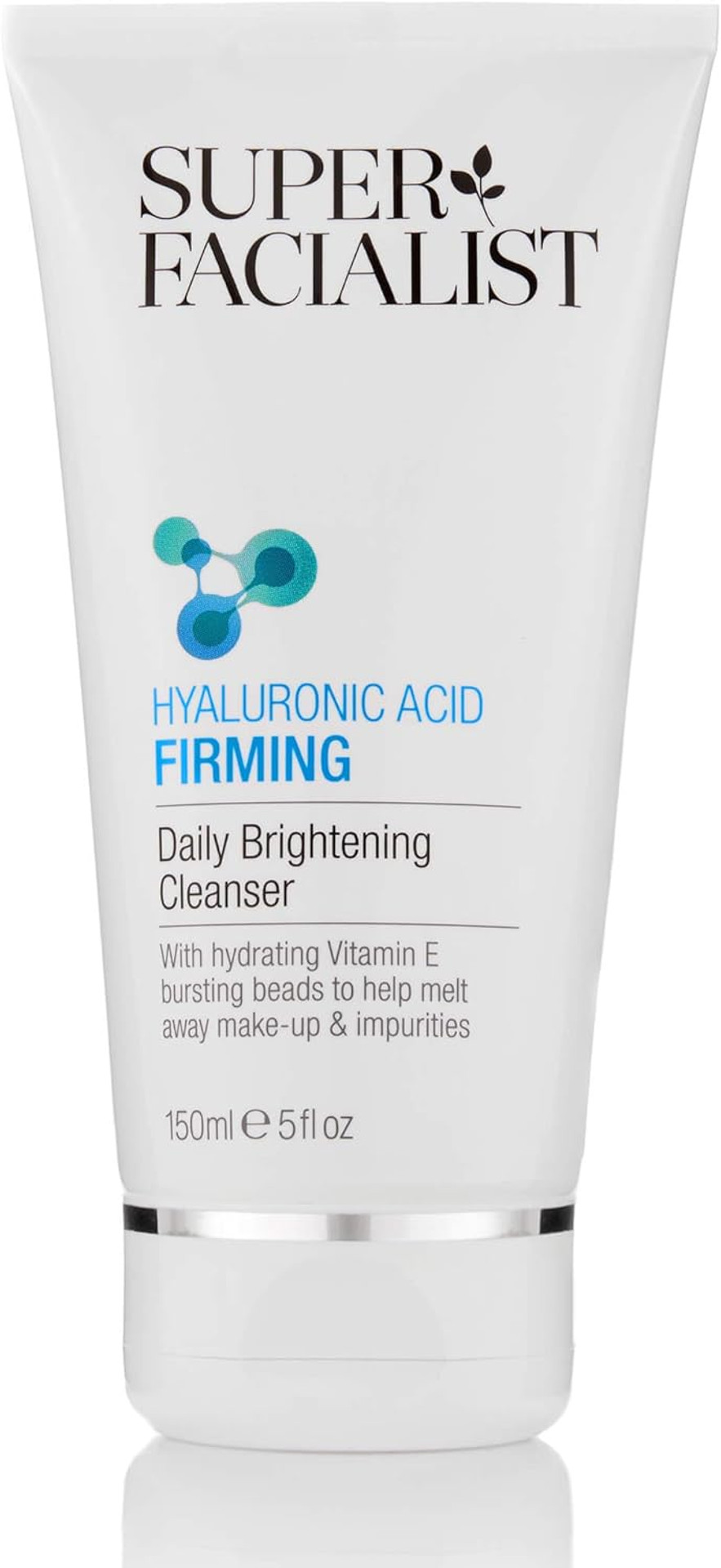Super Facialist Hyaluronic Acid Firming Daily Cleanser - Firm, Hydrate & Lift Skin with Vitamin E & Mango Seed Oil, Gentle Face Cleanser & Face Care, Vegan Friendly, 150ml