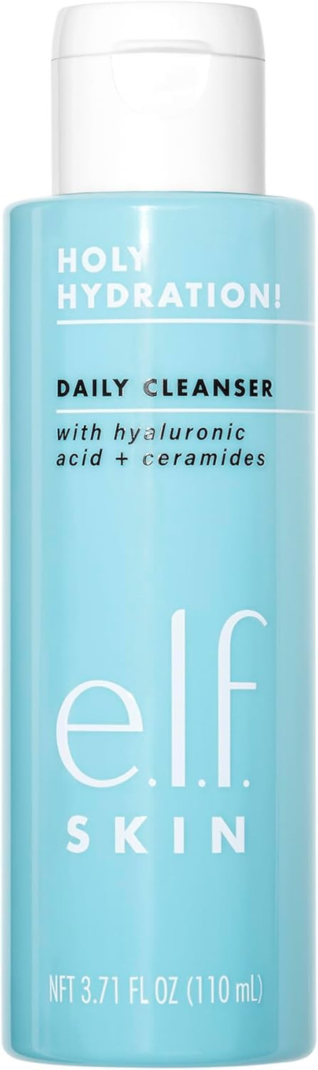 e.l.f. SKIN Holy Hydration! Daily Cleanser, Infused with Ceramides, Removes Dirt, Makeup & Impurities, Nourishing & Hydrating Formula