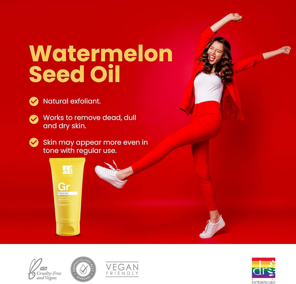 Dr Botanicals Grapefruit & Watermelon Facial Cleanser - 30ml | Including Vitamins & Essential Fatty Acids that Nourish, Protect & Balance Your Skin