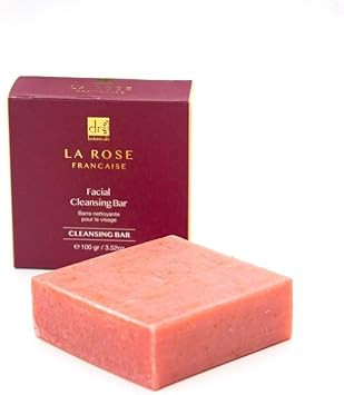 Dr Botanicals La Rose Française Facial Cleansing Bar | Luxurious Skincare Energizing Exfoliation for Fresh, Hydrated Skin | Gentle Exfoliation Reveals Smooth Skin (Pack of 1 (100g x 1))
