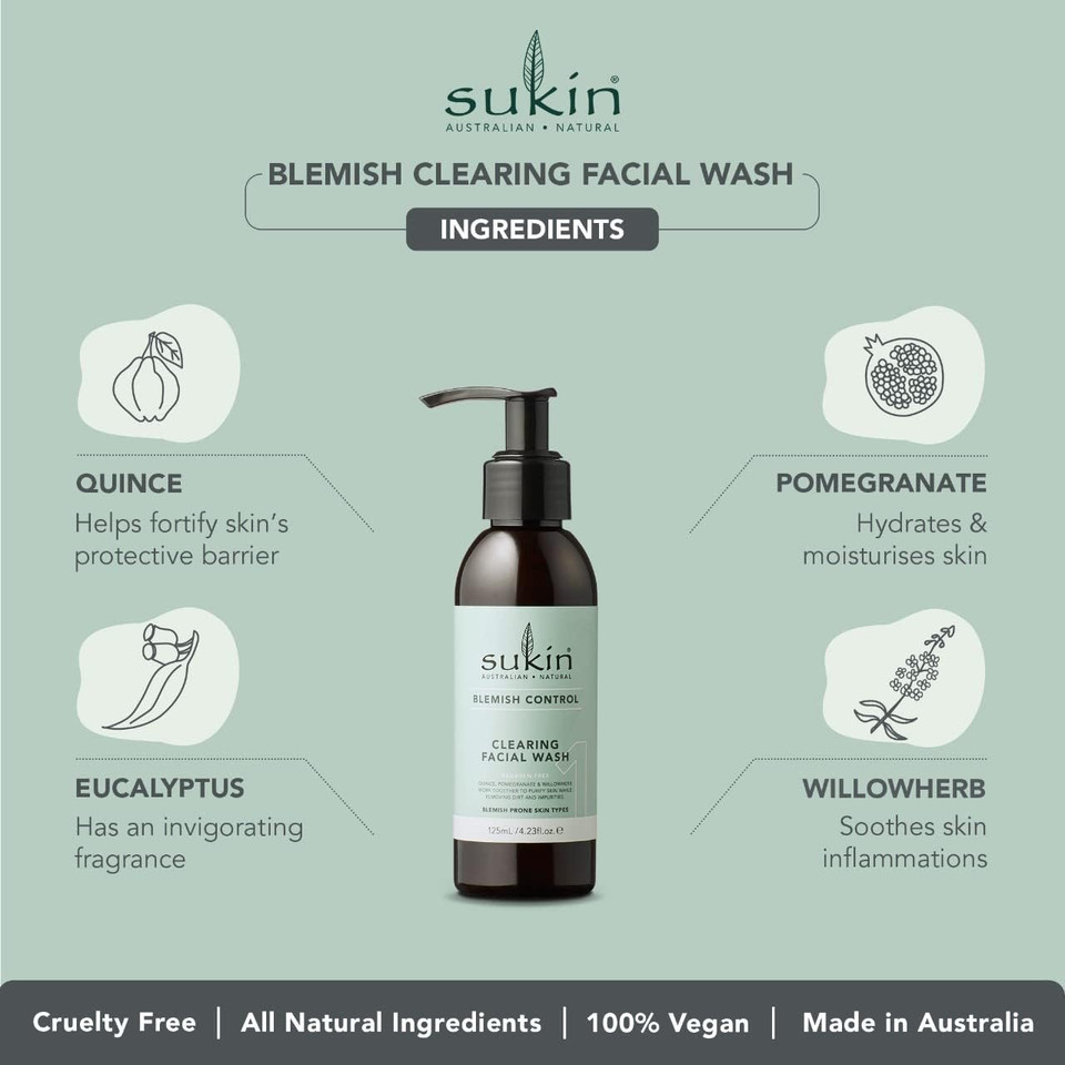 Sukin Clearing Facial Wash 125 ml