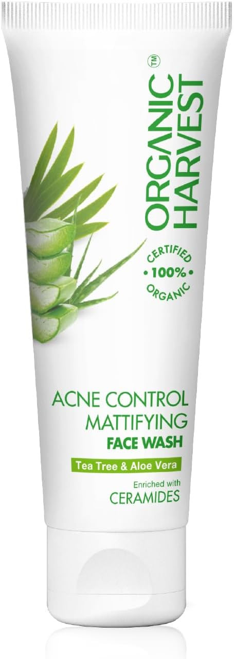 Organic Harvest Acne Control Face Wash Suitable for Oily and Acne Prone Skin for both men and women 100ml