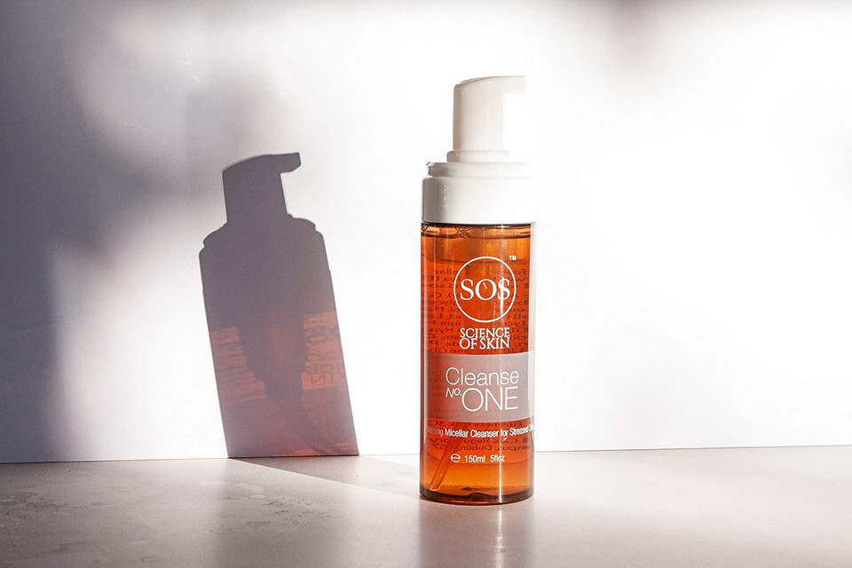 Science of Skin Cleanse No. One - Micellar Foaming Face Cleanser for Problem Stressed Skin - Hydrating Cleanser For Skin Care - Gentle Foaming Facial Cleanser For Sensitive Skin Cleansing/Face Wash