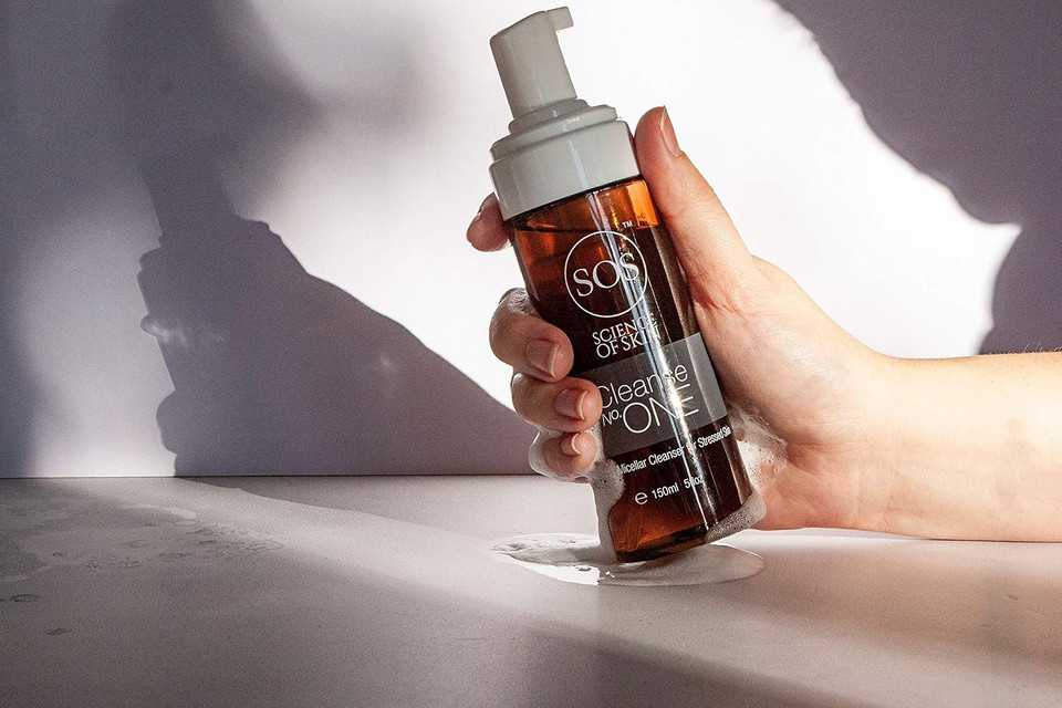 Science of Skin Cleanse No. One - Micellar Foaming Face Cleanser for Problem Stressed Skin - Hydrating Cleanser For Skin Care - Gentle Foaming Facial Cleanser For Sensitive Skin Cleansing/Face Wash