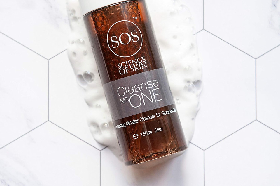 Science of Skin Cleanse No. One - Micellar Foaming Face Cleanser for Problem Stressed Skin - Hydrating Cleanser For Skin Care - Gentle Foaming Facial Cleanser For Sensitive Skin Cleansing/Face Wash