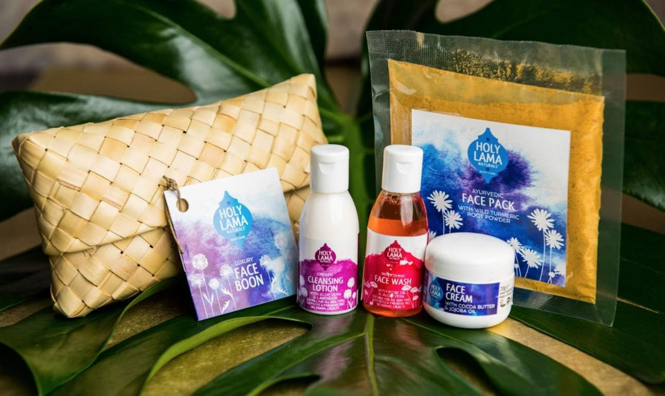 Holy Lama Face Care Gift Set, Ayurvedic, Natural & Vegan, Travelsize