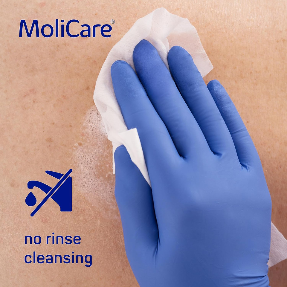 MoliCare Skin Moist Skin Care Tissues, click-seal pack of 50 tissues, 20x30 cm