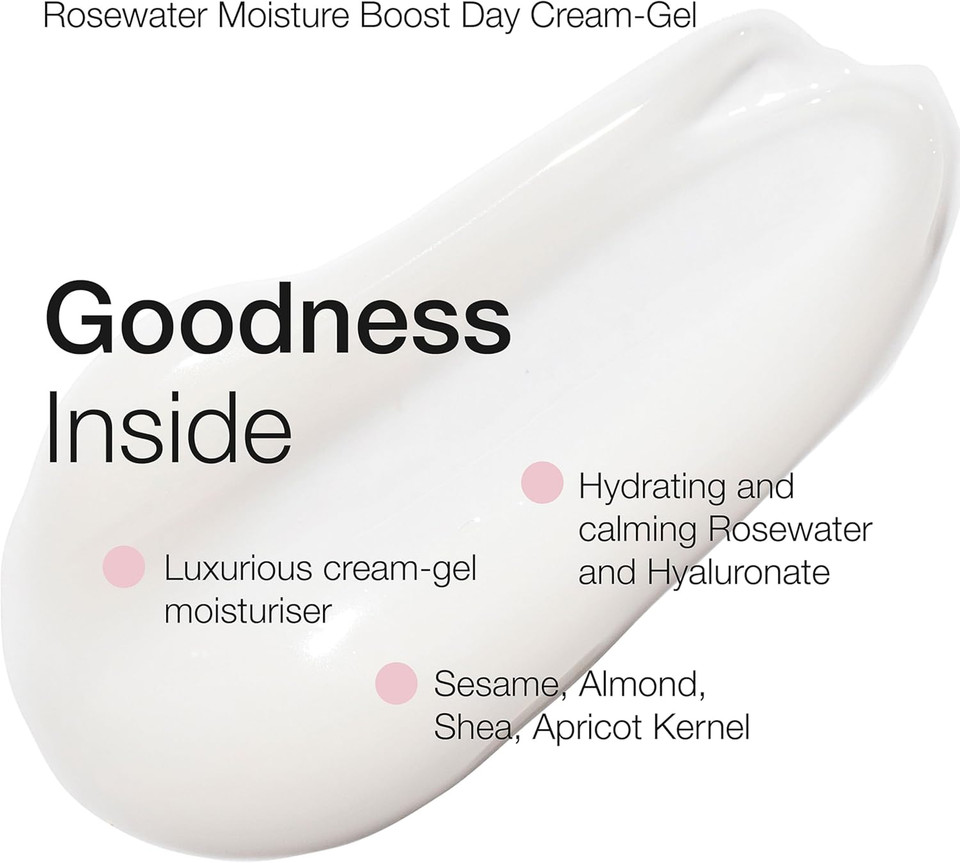 Natio Australia Rosewater Hydration Moisture Boost Day Cream-Gel, 75 ml - Face Cream with Shea Butter - Face Moisturiser for All Skin Types