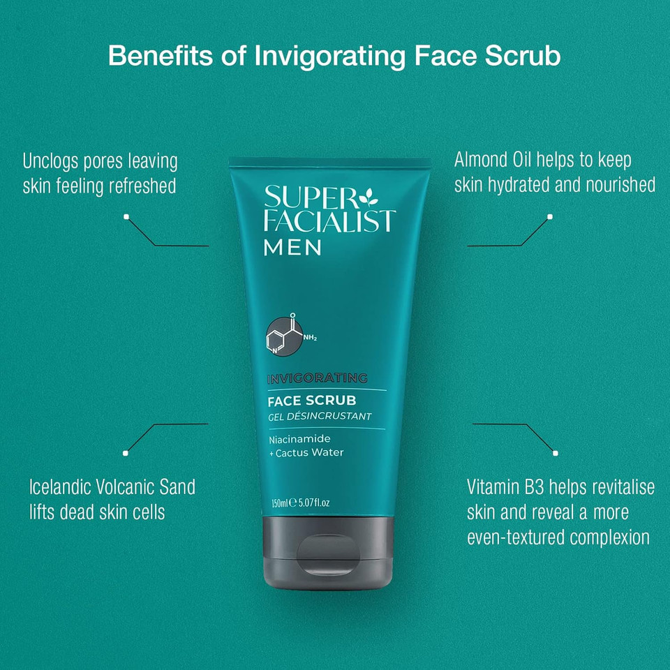 Super Facialist Moisturiser for Men with Hyaluronic Acid - Anti Ageing Face Cream with Hyaluronic Acid & Niacinamide (Vitamin A) to Reduce Fine Lines & Wrinkles, Vegan Friendly, 75 ml