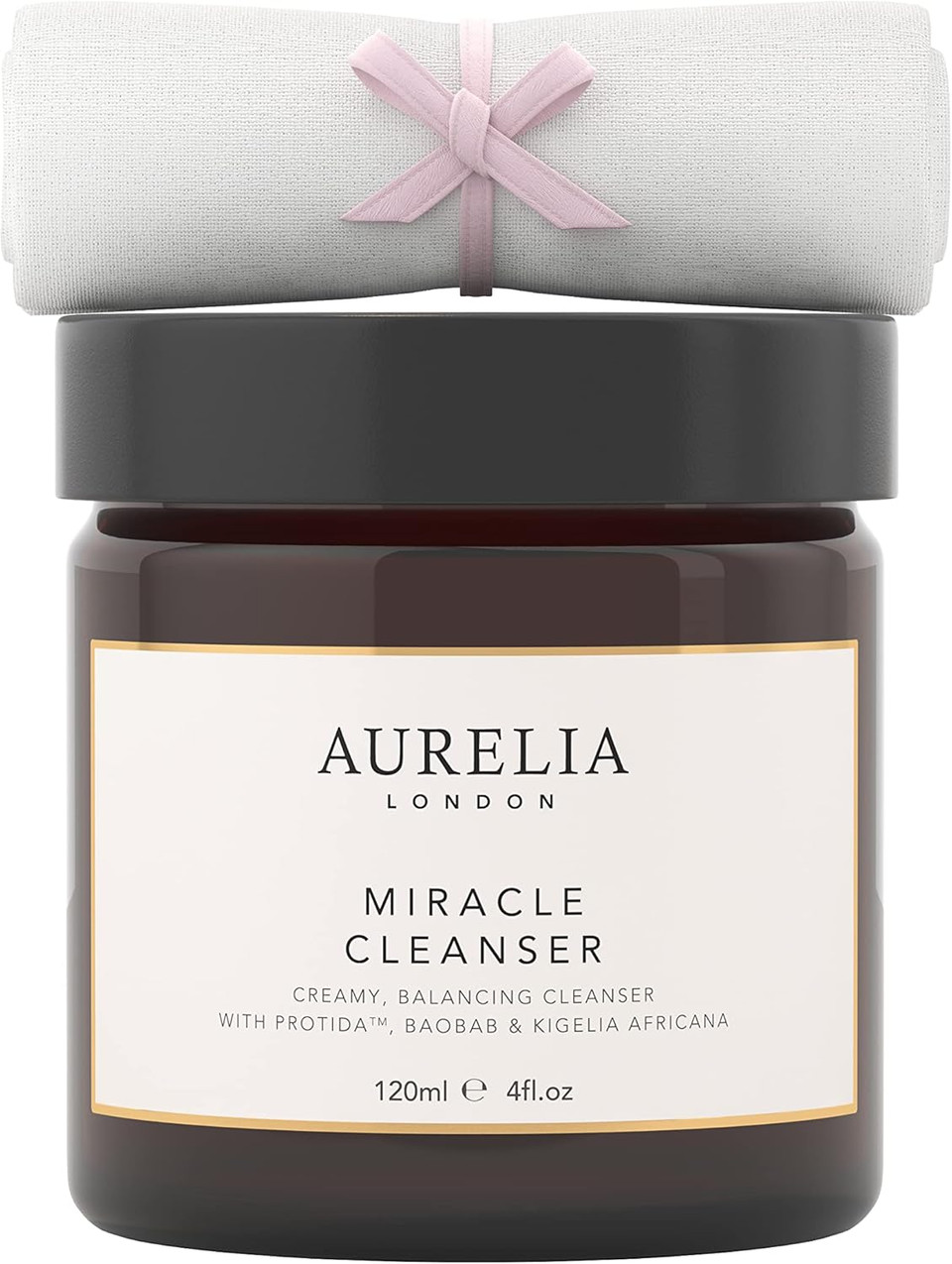 Miracle Cleanser 120ml | Facial Cleanser with Probiotics to Remove Impurities and Makeup | Face Cream with Glycerin to Hydrate Dry Skin | Made from Natural ingredients | Aurelia London
