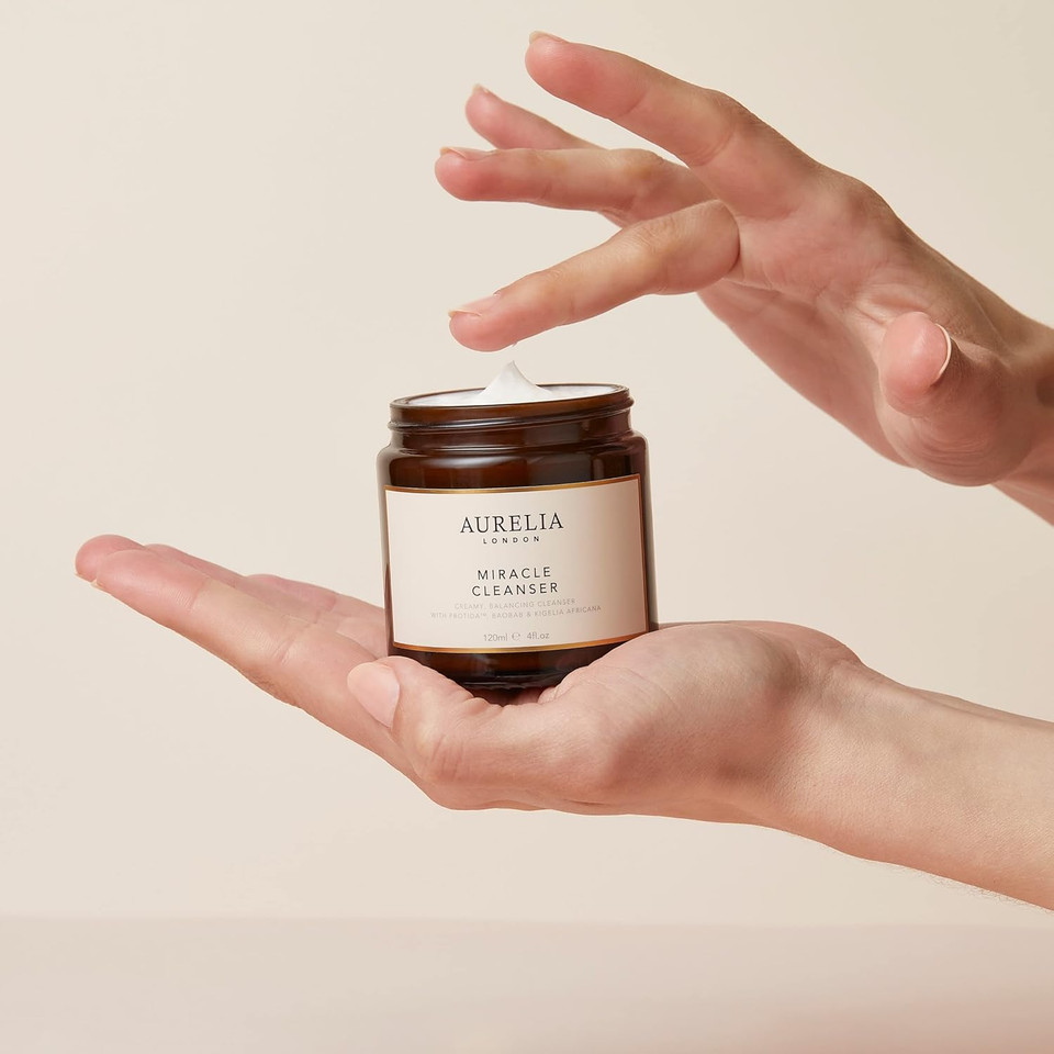 Miracle Cleanser 120ml | Facial Cleanser with Probiotics to Remove Impurities and Makeup | Face Cream with Glycerin to Hydrate Dry Skin | Made from Natural ingredients | Aurelia London